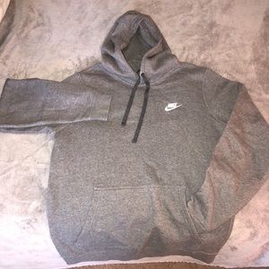 Women's Grey Nike Fleece Hoodie S